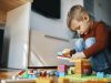 Boy playing with blocks