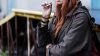 Teenager smoking cigarette