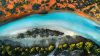 Aerial view of Little Lagoon, Shark Bay